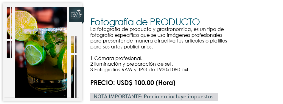 producción y edición de fotografía de producto